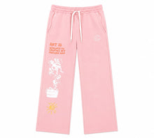 Wide-Leg Joggers — Pink