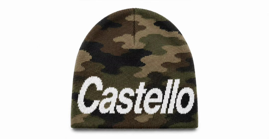 Green camouflage Castello knit beanie