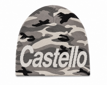 Grey camouflage Castello knit beanie