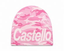 Pink camouflage Castello knit beanie